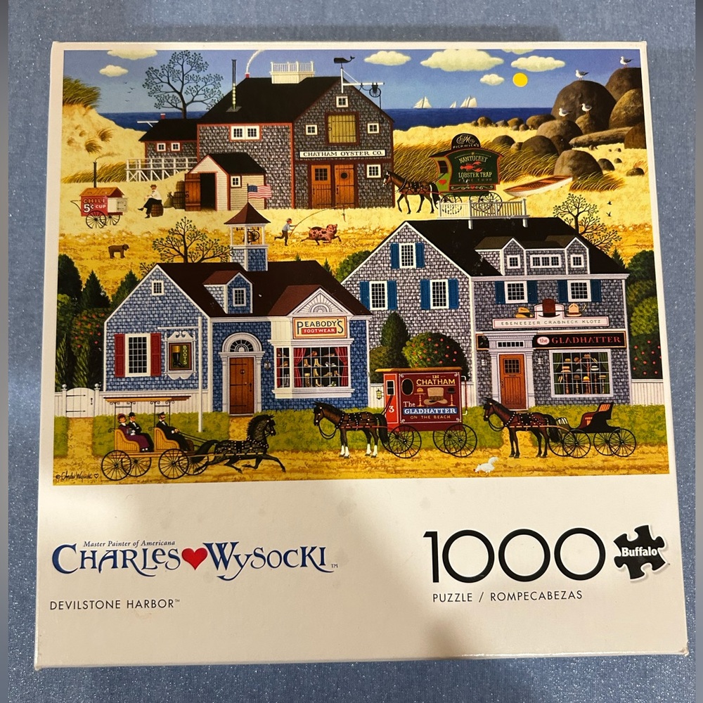Charles Wysocki 1000 piece puzzle, “Devilstone Harbor”